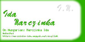 ida marczinka business card